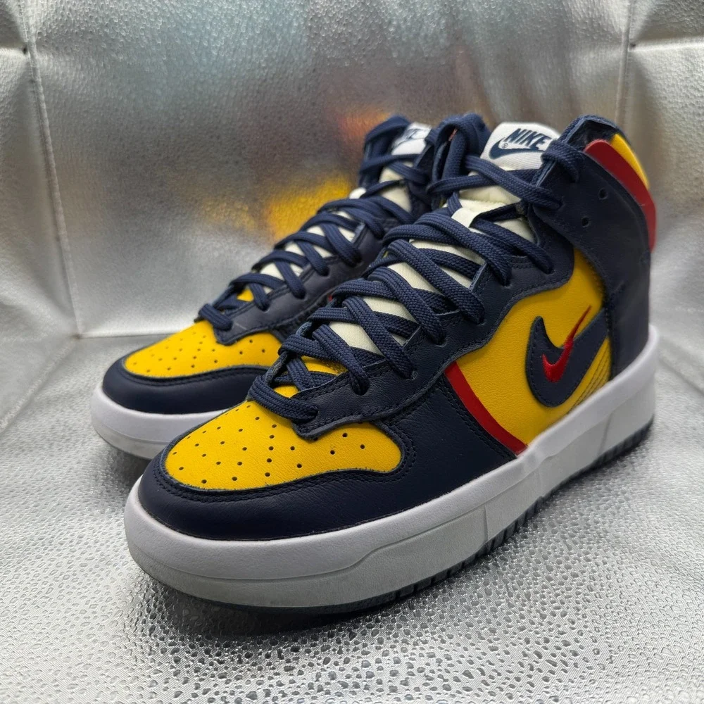 Size 8 Nike‎ Dunk High Up Rebel Michigan Yellow Black Woman Sneakers DH3718-701